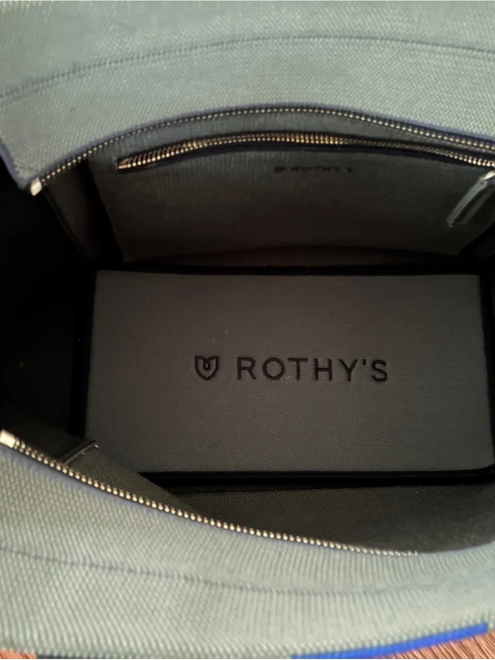 Rothy's Sage Green Canvas Satchel (Retired Bag and Color)